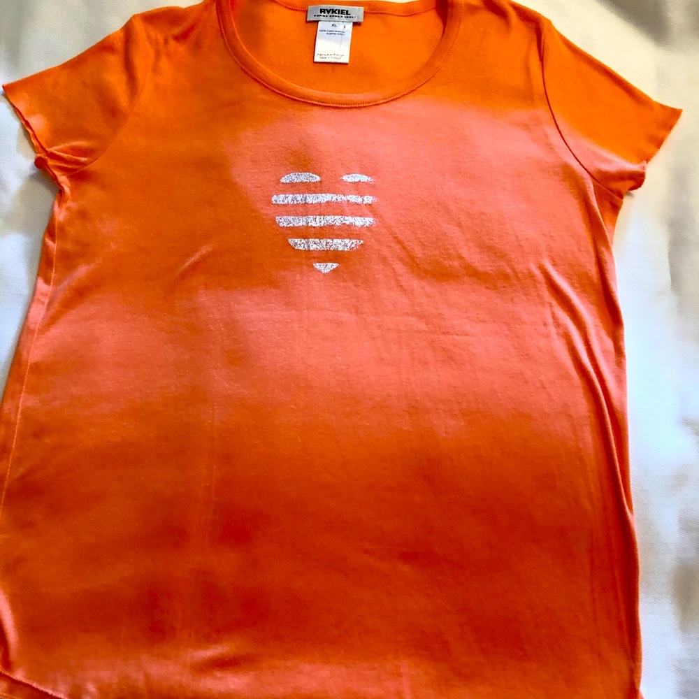 NEW SONIA RYKIEL COLOR-SALMON TOP SIZEXL